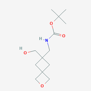 molecular formula C13H23NO4 B14883760 Tert-butyl ((6-(hydroxymethyl)-2-oxaspiro[3.3]heptan-6-yl)methyl)carbamate 