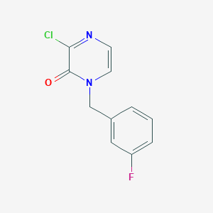 molecular formula C11H8ClFN2O B1488377 3-chloro-1-(3-fluorobenzyl)pyrazin-2(1H)-one CAS No. 1601264-94-1