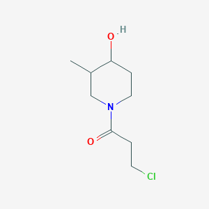 molecular formula C9H16ClNO2 B1488378 3-Chloro-1-(4-hydroxy-3-methylpiperidin-1-yl)propan-1-one CAS No. 1602066-36-3