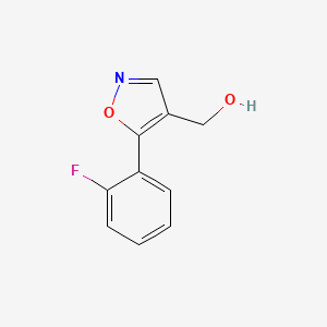 molecular formula C10H8FNO2 B1488380 (5-(2-氟苯基)异恶唑-4-基)甲醇 CAS No. 1897744-13-6
