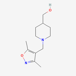 {1-[(3,5-Dimethyl-1,2-oxazol-4-yl)methyl]piperidin-4-yl}methanol