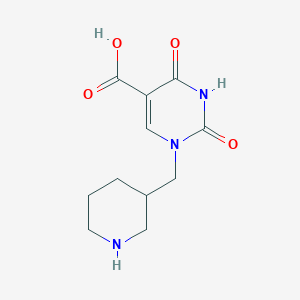 molecular formula C11H15N3O4 B14883836 2,4-Dioxo-1-(piperidin-3-ylmethyl)-1,2,3,4-tetrahydropyrimidine-5-carboxylic acid 