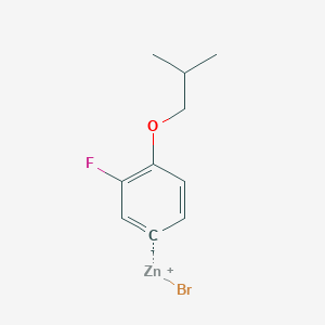 molecular formula C10H12BrFOZn B14883862 4-i-Butyloxy-3-fluorophenylZinc bromide 