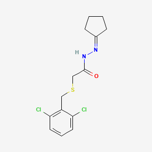 molecular formula C14H16Cl2N2OS B14883895 N'-cyclopentylidene-2-[(2,6-dichlorobenzyl)sulfanyl]acetohydrazide 