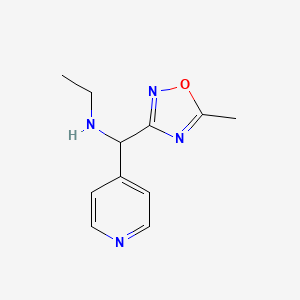 N-((5-methyl-1,2,4-oxadiazol-3-yl)(pyridin-4-yl)methyl)ethanamine