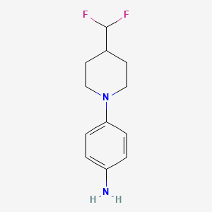 molecular formula C12H16F2N2 B1488392 4-(4-(Difluoromethyl)piperidin-1-yl)aniline CAS No. 1894947-01-3