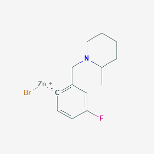 4-Fluoro-2-[(2-methyl-1-piperidino)methyl]phenylZinc bromide