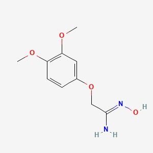 (Z)-2-(3,4-dimethoxyphenoxy)-N'-hydroxyacetimidamide