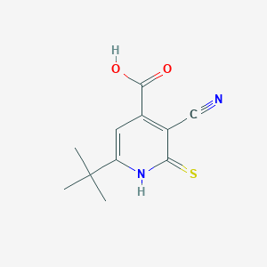 molecular formula C11H12N2O2S B14883964 6-(Tert-butyl)-3-cyano-2-thioxo-1,2-dihydropyridine-4-carboxylic acid 