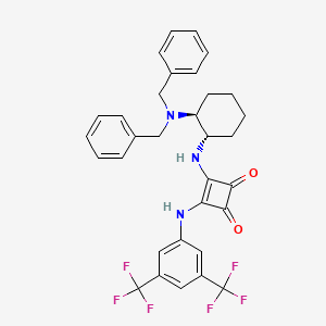 molecular formula C32H29F6N3O2 B14883972 3-((3,5-bis(trifluoromethyl)phenyl)amino)-4-(((1S,2S)-2-(dibenzylamino)cyclohexyl)amino)cyclobut-3-ene-1,2-dione 