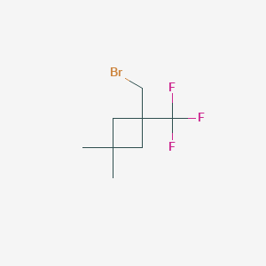 molecular formula C8H12BrF3 B14883980 1-(Bromomethyl)-3,3-dimethyl-1-(trifluoromethyl)cyclobutane 