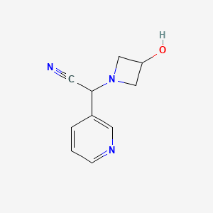 2-(3-Hydroxyazetidin-1-yl)-2-(pyridin-3-yl)acetonitrile