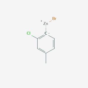 molecular formula C7H6BrClZn B14884016 2-Chloro-4-methylphenylZinc bromide 