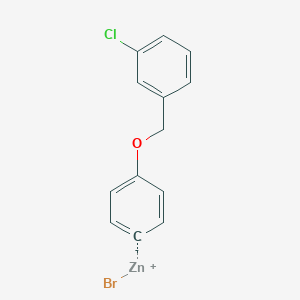 molecular formula C13H10BrClOZn B14884028 4-(3'-ChlorobenZyloxy)phenylZinc bromide 