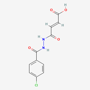 molecular formula C11H9ClN2O4 B14884037 (2E)-4-{2-[(4-chlorophenyl)carbonyl]hydrazinyl}-4-oxobut-2-enoic acid 