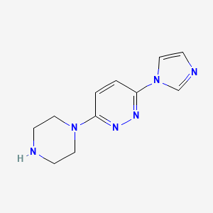 molecular formula C11H14N6 B1488404 3-(1H-imidazol-1-yl)-6-(piperazin-1-yl)pyridazine CAS No. 1949816-23-2