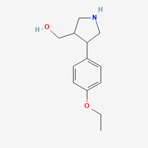 molecular formula C13H19NO2 B1488406 (4-(4-Ethoxyphenyl)pyrrolidin-3-yl)methanol CAS No. 2098052-32-3