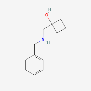 molecular formula C12H17NO B1488409 1-[(苄氨基)甲基]环丁醇 CAS No. 1601167-65-0