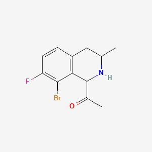 molecular formula C12H13BrFNO B14884094 1-(8-Bromo-7-fluoro-3-methyl-1,2,3,4-tetrahydroisoquinolin-1-yl)ethanone 