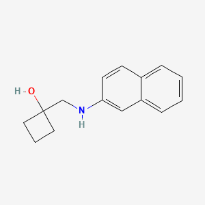 molecular formula C15H17NO B1488410 1-{[(Naphthalen-2-yl)amino]methyl}cyclobutan-1-ol CAS No. 1715861-99-6