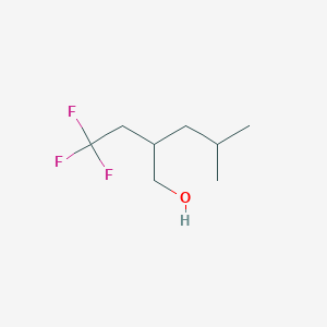 molecular formula C8H15F3O B14884105 4-Methyl-2-(2,2,2-trifluoroethyl)pentan-1-ol 