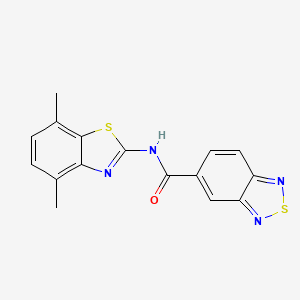 N-(4,7-dimethyl-1,3-benzothiazol-2-yl)-2,1,3-benzothiadiazole-5-carboxamide