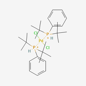 molecular formula C28H48Cl2P2Pd+2 B14884122 Dichlorobis(di-t-butylphenylphosphino)palladium(II) 