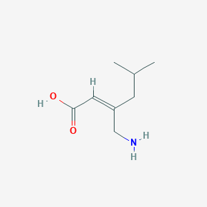 3-(Aminomethyl)-5-methylhex-2-enoic acid