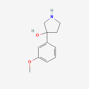 molecular formula C11H15NO2 B14884164 3-(3-Methoxyphenyl)pyrrolidin-3-ol 