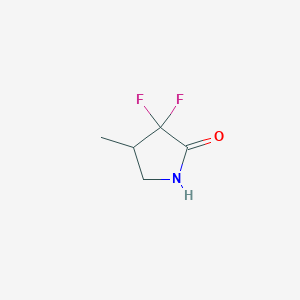 molecular formula C5H7F2NO B14884169 3,3-Difluoro-4-methylpyrrolidin-2-one 