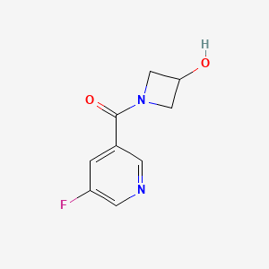 molecular formula C9H9FN2O2 B1488417 (5-氟吡啶-3-基)(3-羟基氮杂环丁-1-基)甲苯酮 CAS No. 1566175-66-3