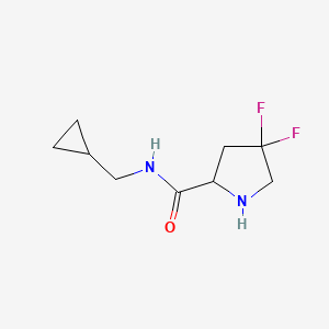 molecular formula C9H14F2N2O B1488418 N-(cyclopropylmethyl)-4,4-difluoropyrrolidine-2-carboxamide CAS No. 1869061-64-2