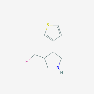molecular formula C9H12FNS B1488419 3-(氟甲基)-4-(噻吩-3-基)吡咯烷 CAS No. 2097975-65-8