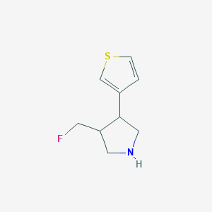 molecular formula C9H12FNS B1488419 3-(Fluorométhyl)-4-(thiophène-3-yl)pyrrolidine CAS No. 2097975-65-8