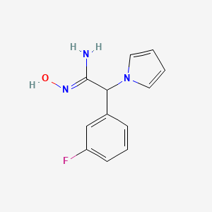 (Z)-2-(3-fluorophenyl)-N'-hydroxy-2-(1H-pyrrol-1-yl)acetimidamide