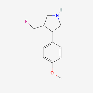 molecular formula C12H16FNO B1488424 3-(氟甲基)-4-(4-甲氧基苯基)吡咯烷 CAS No. 2098078-28-3