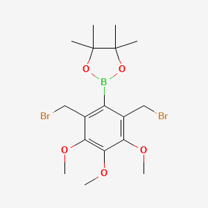 2-(2,6-Bis(bromomethyl)-3,4,5-trimethoxyphenyl)-4,4,5,5-tetramethyl-1,3,2-dioxaborolane