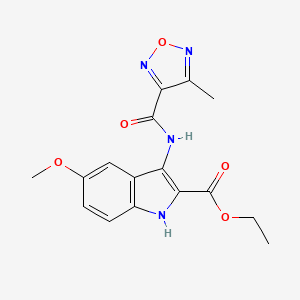 ethyl 5-methoxy-3-{[(4-methyl-1,2,5-oxadiazol-3-yl)carbonyl]amino}-1H-indole-2-carboxylate