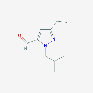 molecular formula C10H16N2O B14884251 3-Ethyl-1-isobutyl-1H-pyrazole-5-carbaldehyde 