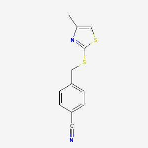 4-(((4-Methylthiazol-2-yl)thio)methyl)benzonitrile