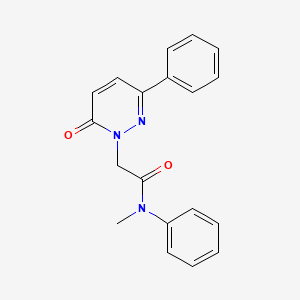 molecular formula C19H17N3O2 B14884262 N-methyl-2-(6-oxo-3-phenylpyridazin-1(6H)-yl)-N-phenylacetamide 