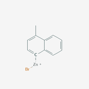 molecular formula C11H9BrZn B14884263 4-Methyl-1-naphthylZinc bromide 