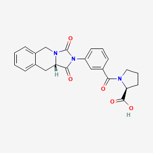 1-({3-[(10aS)-1,3-dioxo-1,5,10,10a-tetrahydroimidazo[1,5-b]isoquinolin-2(3H)-yl]phenyl}carbonyl)-L-proline