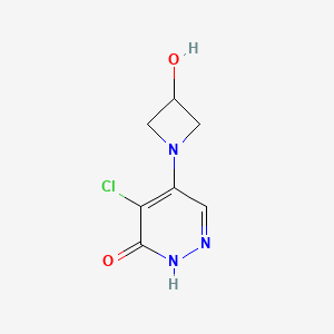 molecular formula C7H8ClN3O2 B1488429 4-chloro-5-(3-hydroxyazetidin-1-yl)pyridazin-3(2H)-one CAS No. 1851974-69-0