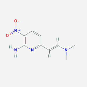 molecular formula C9H12N4O2 B14884295 6-(2-(Dimethylamino)vinyl)-3-nitropyridin-2-amine 