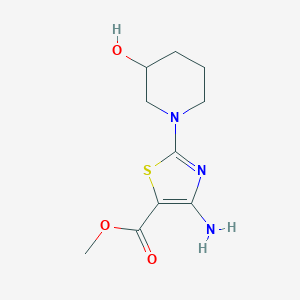 molecular formula C10H15N3O3S B1488430 Methyl 4-amino-2-(3-hydroxypiperidin-1-yl)thiazole-5-carboxylate CAS No. 2097973-73-2