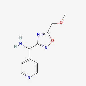 (5-(Methoxymethyl)-1,2,4-oxadiazol-3-yl)(pyridin-4-yl)methanamine