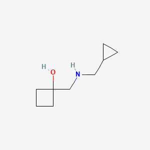 molecular formula C9H17NO B1488431 1-{[(Cyclopropylmethyl)amino]methyl}cyclobutan-1-ol CAS No. 1601045-82-2