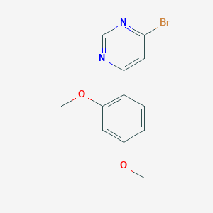 molecular formula C12H11BrN2O2 B1488432 4-溴-6-(2,4-二甲氧基苯基)嘧啶 CAS No. 1715814-62-2