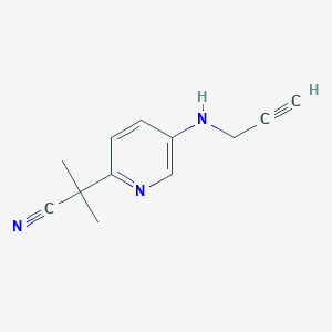 2-Methyl-2-(5-(prop-2-yn-1-ylamino)pyridin-2-yl)propanenitrile